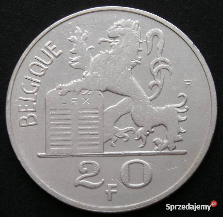 BELGIA 20 FRANKÓW 1949 SREBRO Łódź