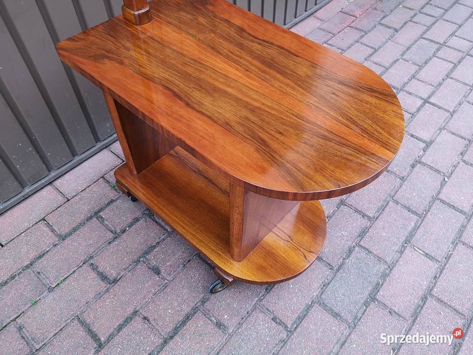 Lampa Stojąca Art Deco Renowacji Orzech Stara wielkopolskie