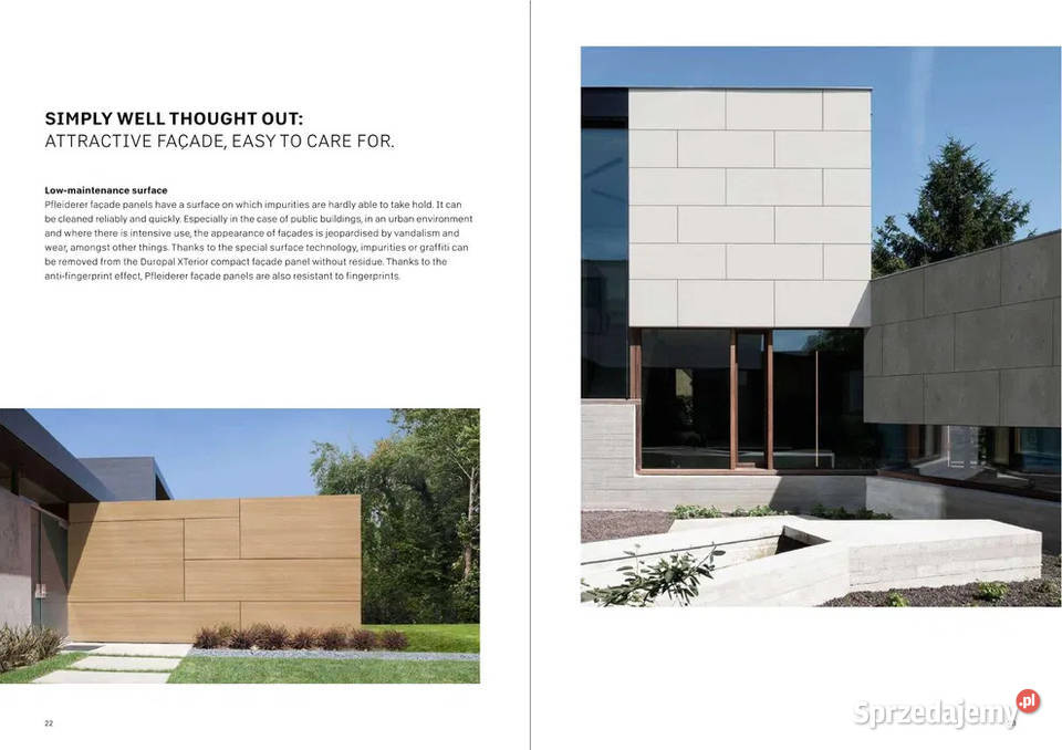 Płyty HPL kompaktowe elewacyjne exterior Dąb