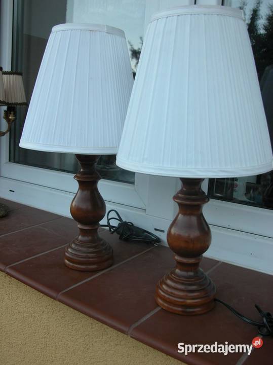 drewniane lampki lampy 2 sztuki Oświetlenie Gorzów Wielkopolski