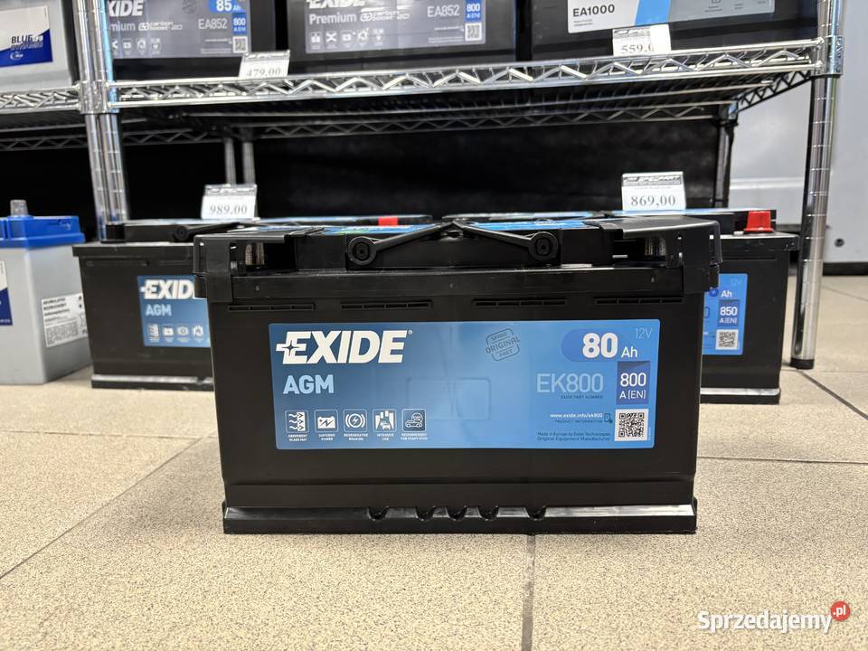 Akumulator 80Ah 800A AGM Exide Zduńska Wola