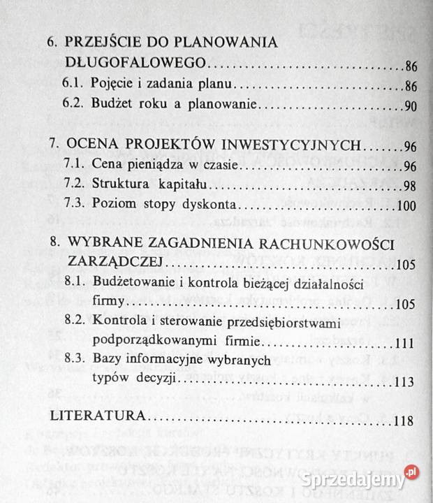Rachunkowość zarządcza Andrzej Kowalak Rok wydania 1995 Chełm
