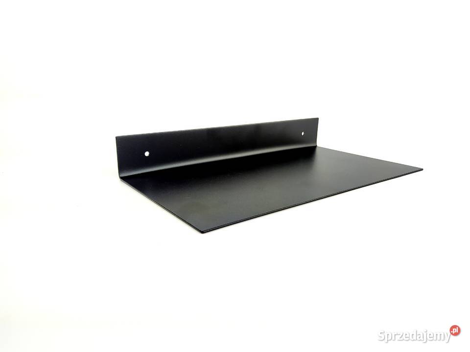 Półka metalowa czarna wisząca 30 cm loftowa