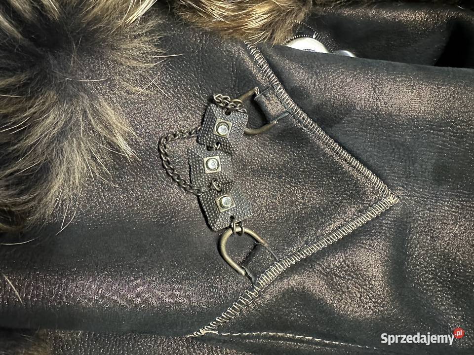 Kożuch naturalny skóra jenot L firmowy Pozostałe