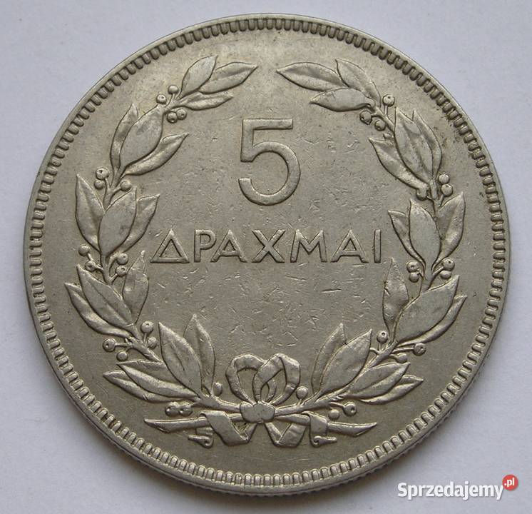 GRECJA 5 drahmai 1930 Antyki, Sztuka, Kolekcje Łódź