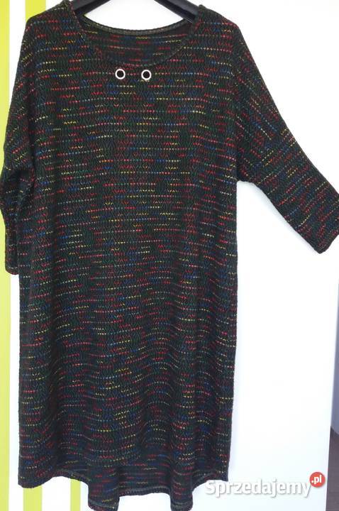 XXL52 Włoska wygodna sukienka w idealnym stanie Rozmiar 52