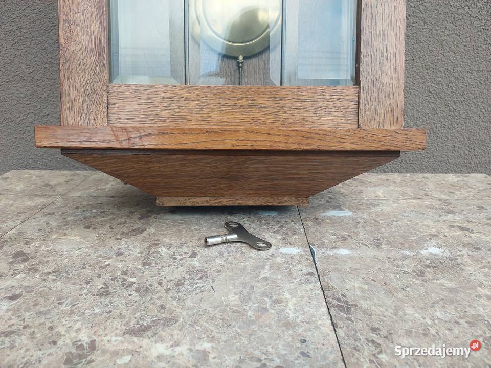 Stary zegar ścienny gabinetowy PHS przedwojenny Antyki pomorskie Tczew