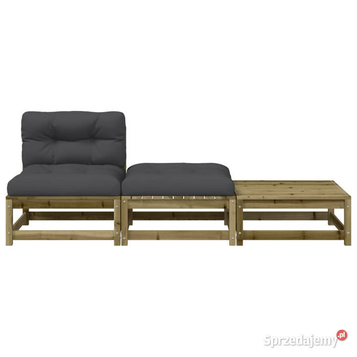 Ogrodowa sofa bez podłokietników z poduszkami i mazowieckie Warszawa