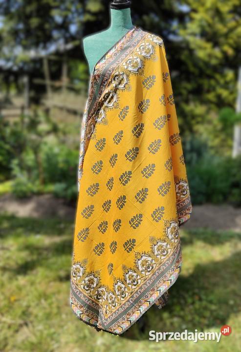 Dupatta wielka chusta bawełniana etno Szczecin