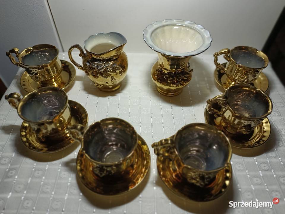 Zestaw do kawy pozłacany Warszawa