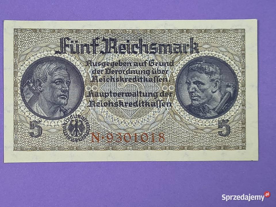 5 Reichsmark Niemiecka III Rzesza Numizmatyka Rzeszów