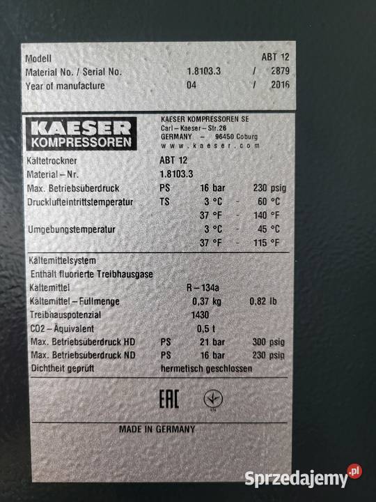 Sprężarka śrubowa kompresor z osuszaczem i Produkcja Białogard