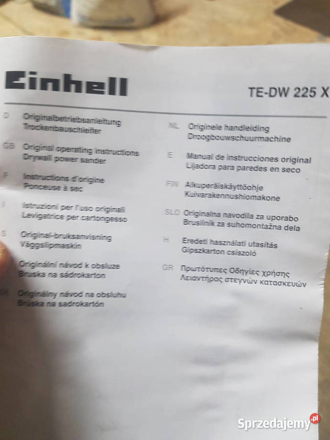 SZLIFIERKA DO GIPSU ŻYRAFA EINHELL TEDW 225 X Głogowa