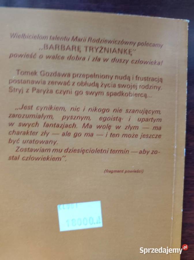 Barbara Tryźnianka Maria Rodziewiczówna Kielce sprzedam