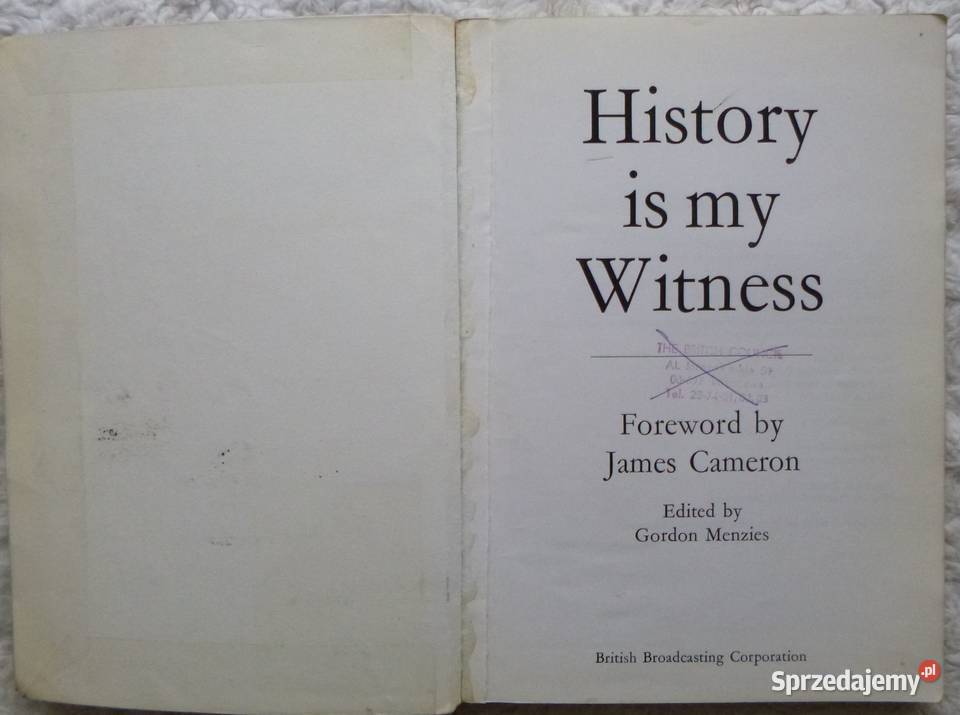History is My Witness angielsku mazowieckie sprzedam