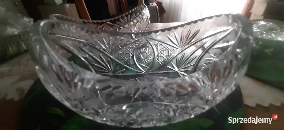 Misa kryształowa łódeczka PRL Sosnowiec