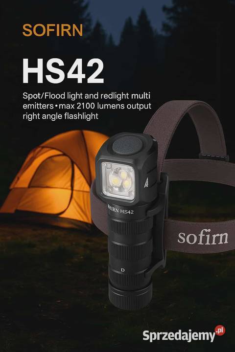 Latarka czołowa Sofirn HS42 2100 lm USBC mocna łódzkie Łask