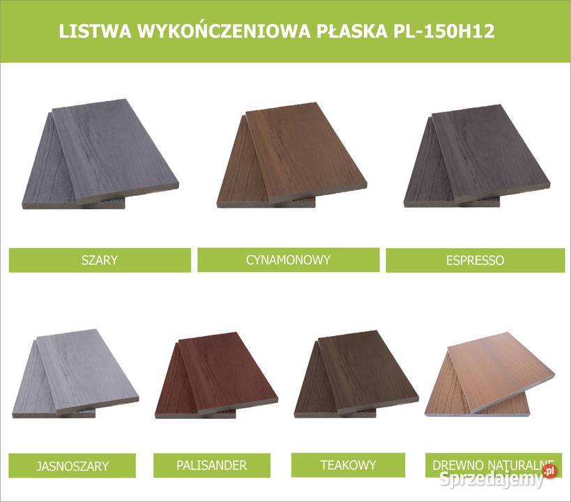 LISTWA WYKOŃCZENIOWA PŁASKA SEQO 150H12 290m Ostrzeszów sprzedam