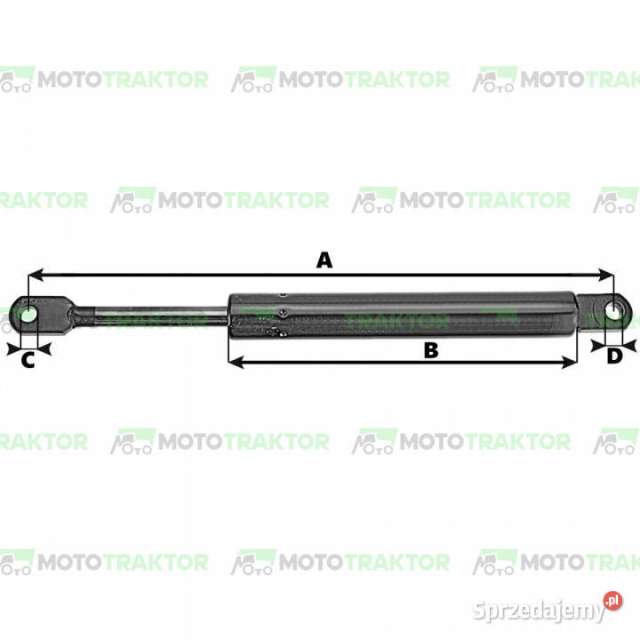 SIŁOWNIK GAZOWY SZYBERDACHU FENDT X800420446000 nieuszkodzony Łążynek