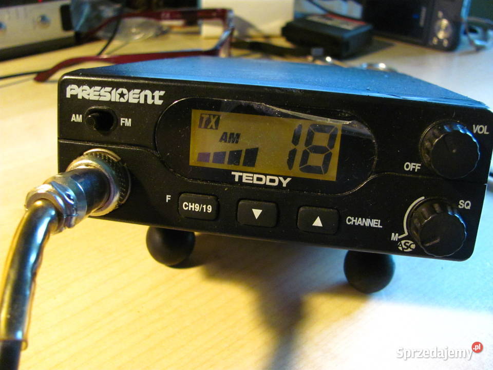 Radio CB President Teddy z mikrofonem łódzkie