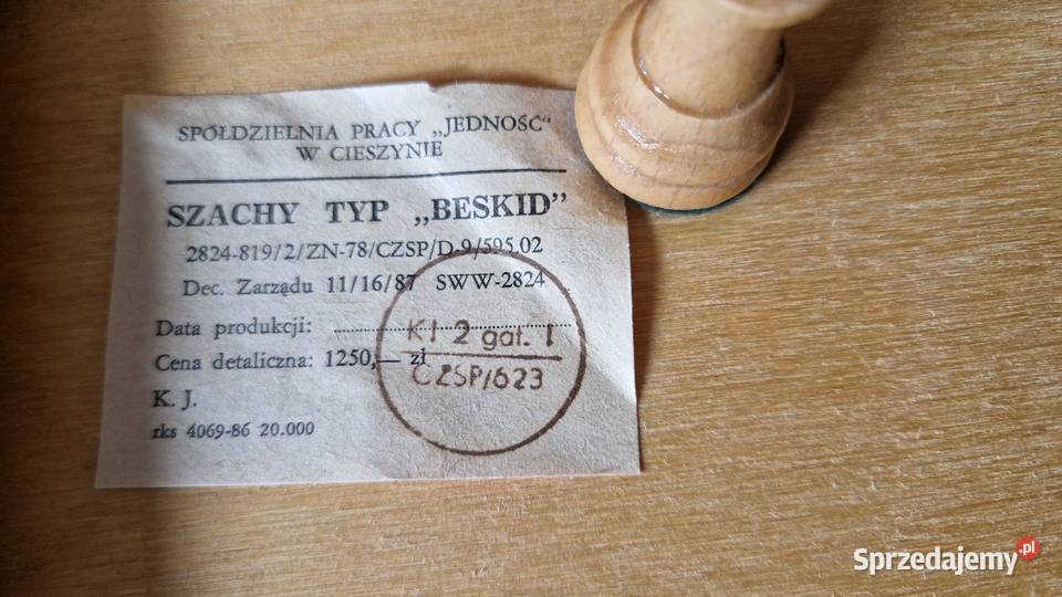 Kolekcjonerskie szachy drewniane typ Beskid Samodzielna gra lubelskie Lublin