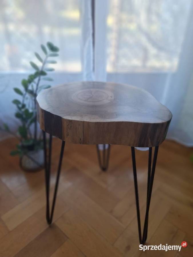 Stolik kawowy z plastra orzech włoski 46cm Dom i Ogród Strzyżów