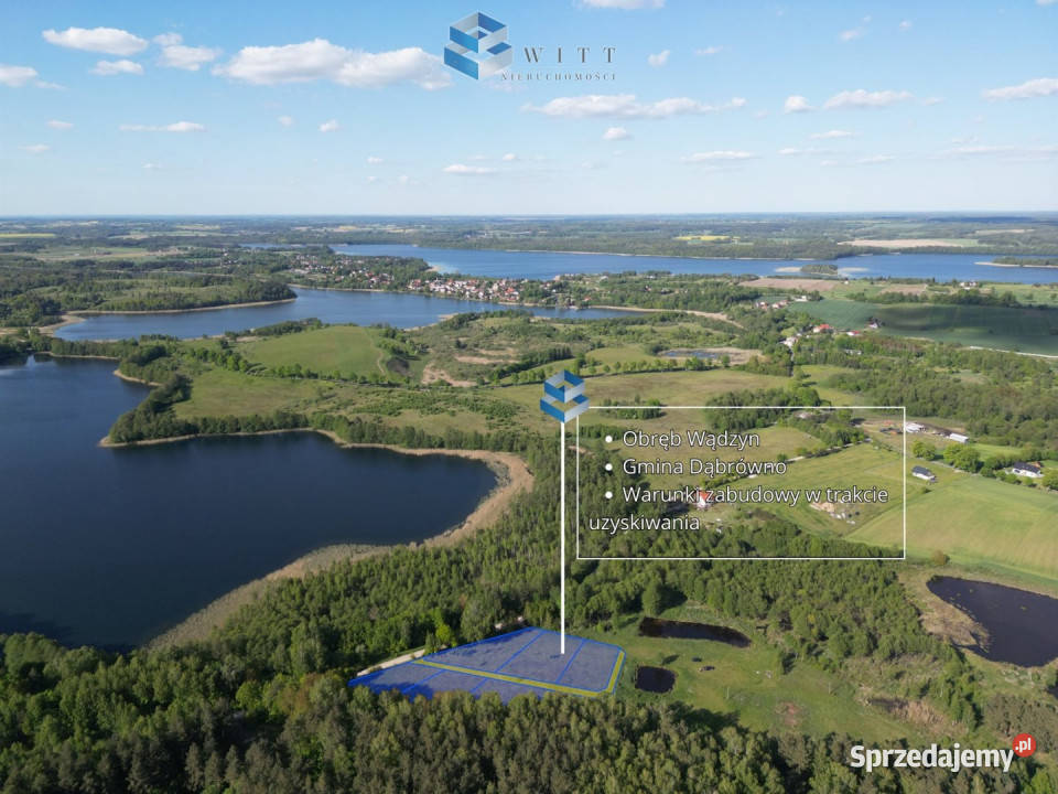 sprzedaży gruntu 1022 metry Wądzyn woda