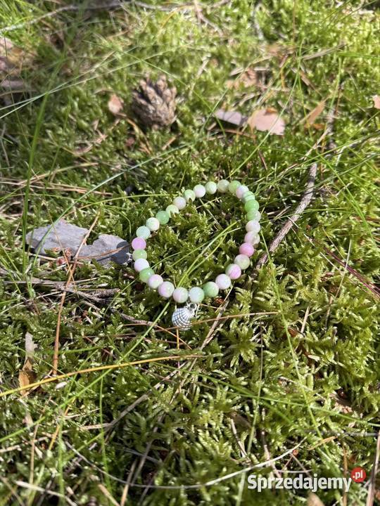 Bransoletka handmade Jadeit morska zieleń Poznań