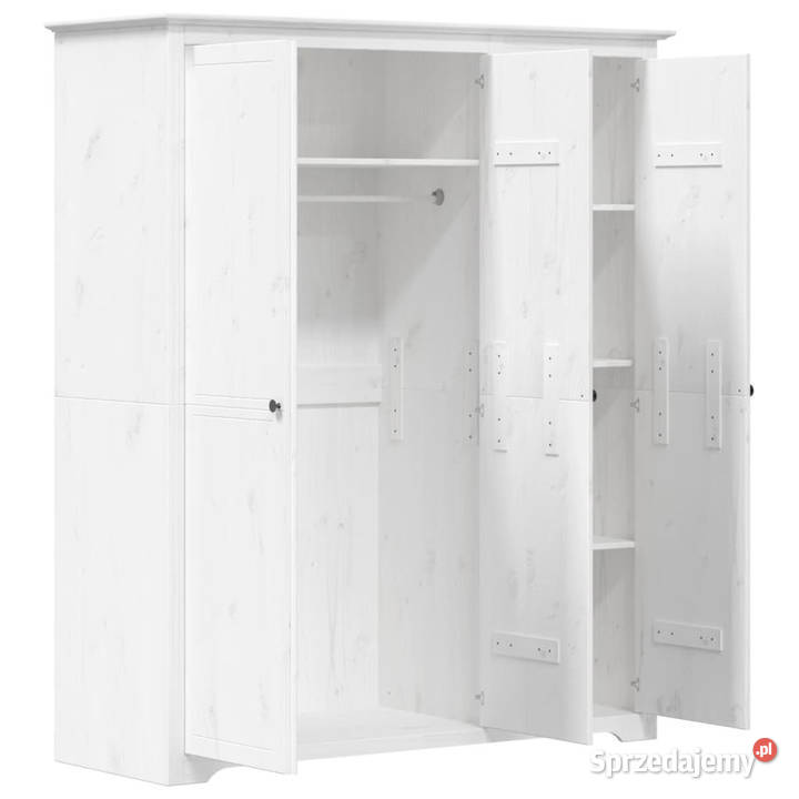 Szafa BODO biała 146x535x173 lite drewno sosnowe Warszawa