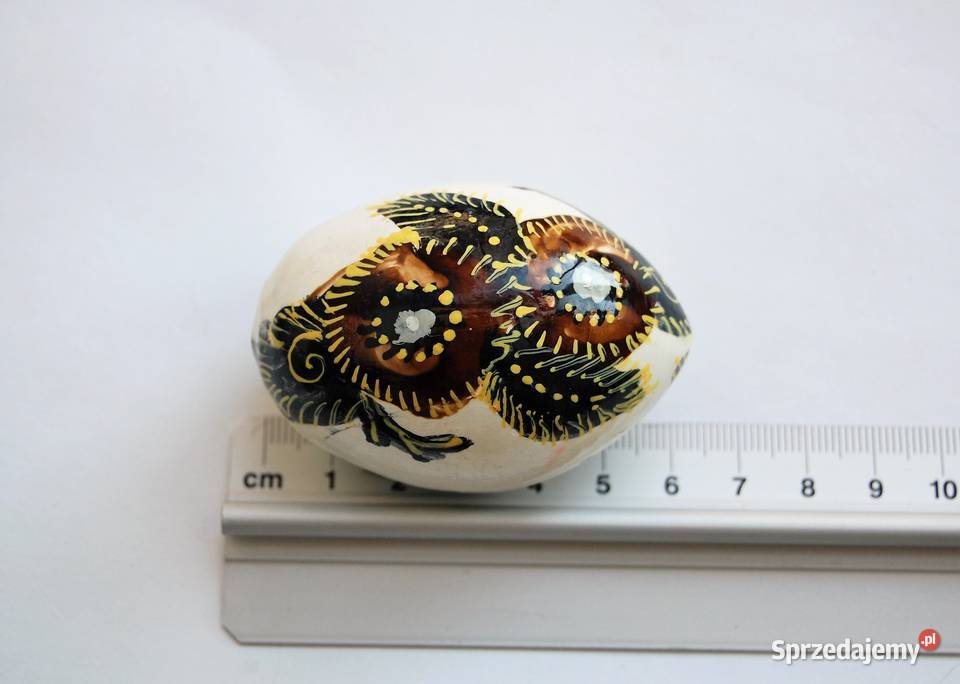 Stara pisanka drewniana malowana Ukraina 63 Lublin