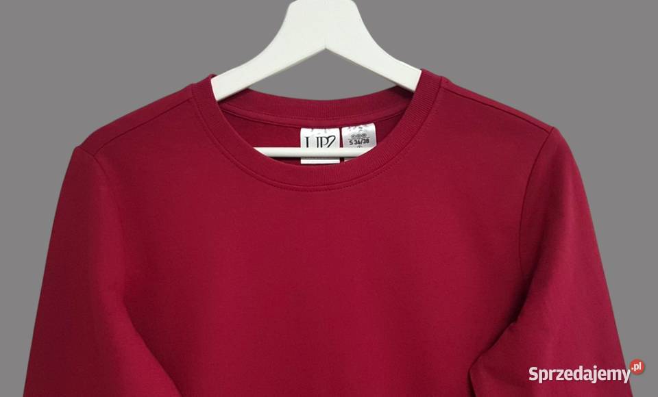 Damska dresowa bordowa bawełniana bluza z długim Chrzanów