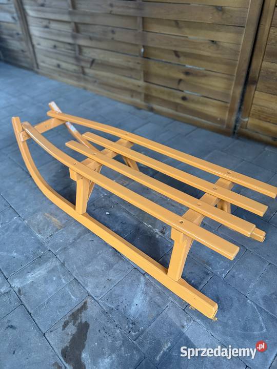 Turbo sanki drewniane pomarańczowe Solidne i Rybnik sprzedam