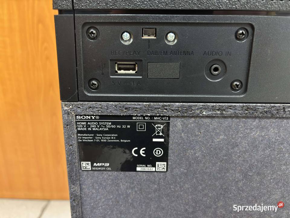 System Audio Sony MHCV13 Czarny 150 W Komplet Elbląg