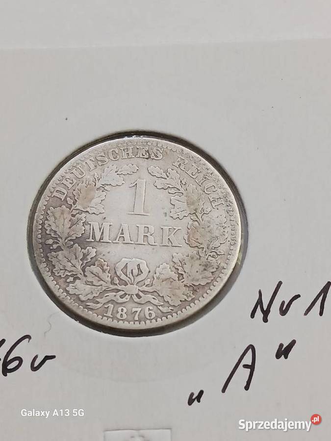 1 Marka Prusy 1876 r 1 mennica A Konin