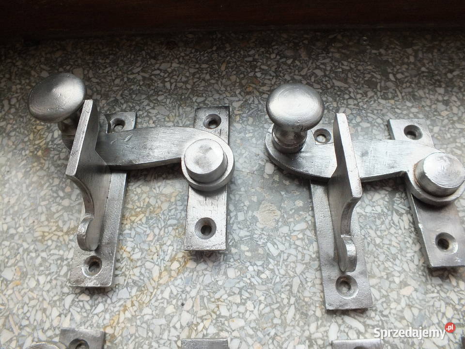 Stare klamki okienneokoło 1930 piękne dolnośląskie Bielawa