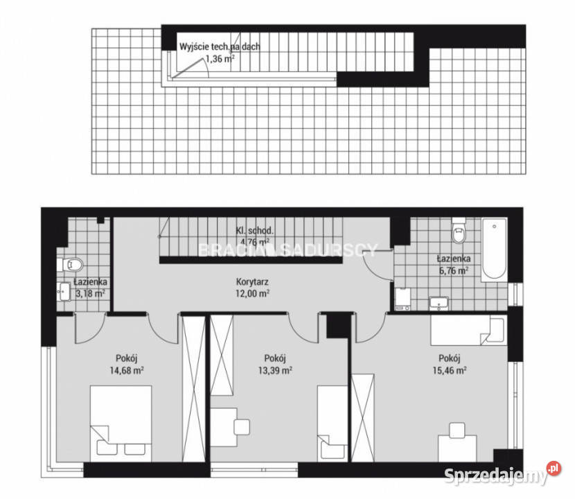 Dom bliźniak 12445m2 Kraków Podłużna Liczba pokoi 4