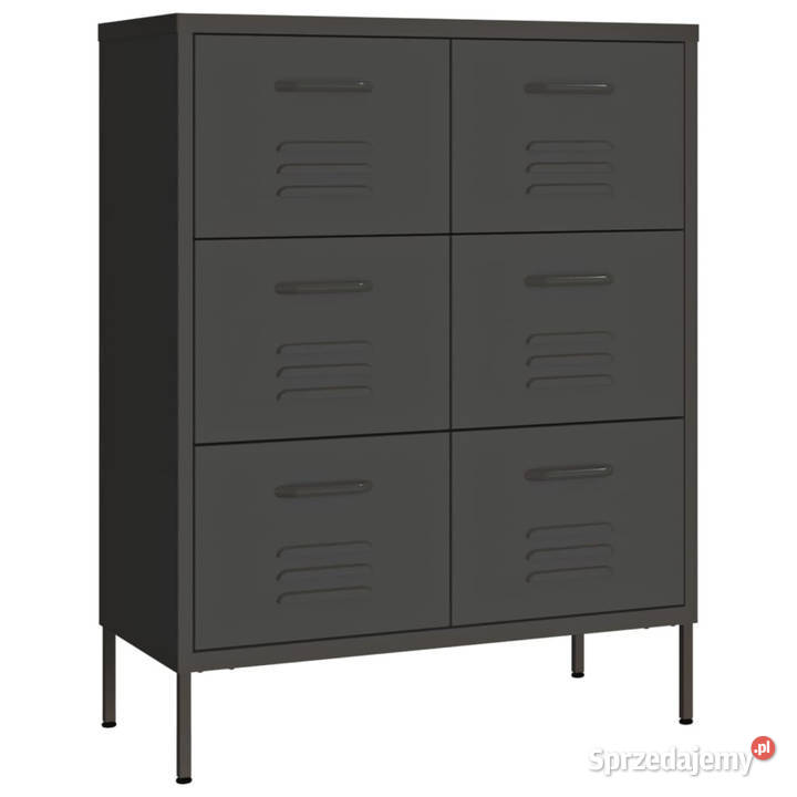 Szafka z szufladami antracytowa 80x35x1015 Pozostałe