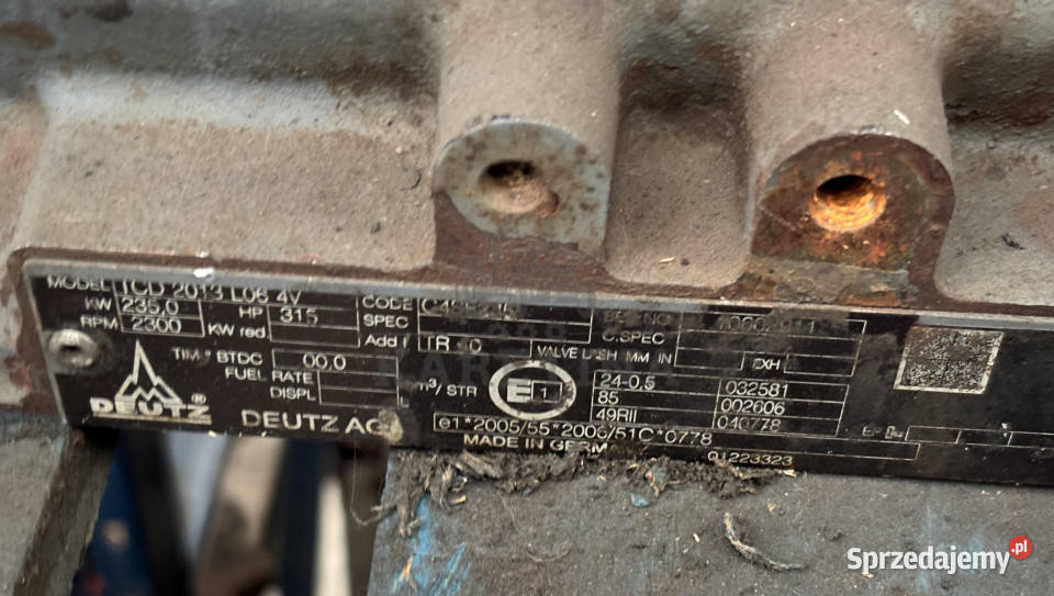 DEUTZ TCD2013L064V TCD 2013 L06 4V 04905375 Blok Pozostałe Rolnictwo wielkopolskie