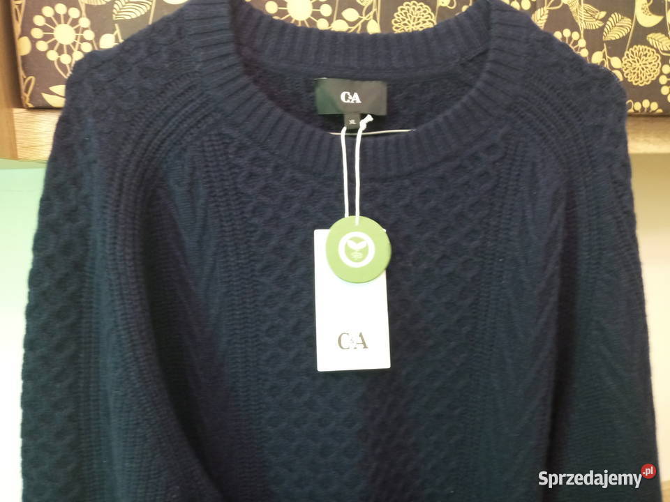 Granatowy sweter męski XL CA nowy z metką C&A Warszawa