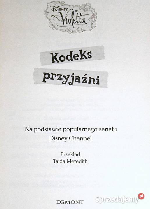 Disney Violetta Kodeks przyjaźni Agnieszka
