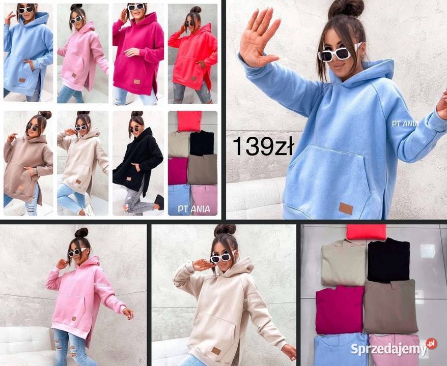 Bluzy damskie oversize Odzież damska lubuskie Gorzów Wielkopolski sprzedam
