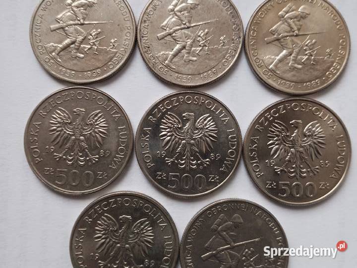 Zestaw monet PRL 500 ZŁ 1989R.