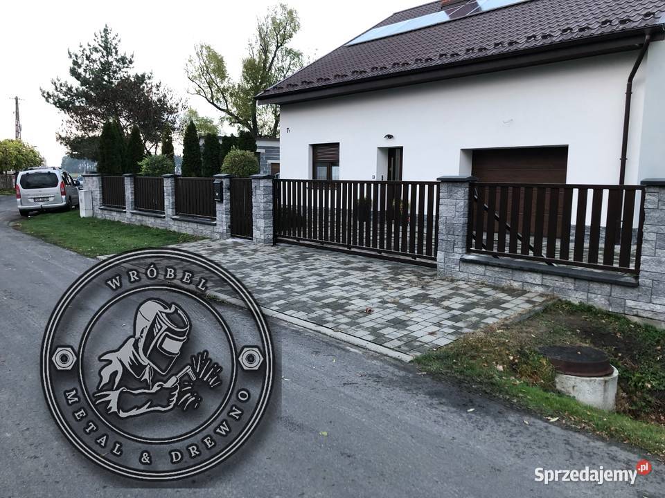 Brama przesuwna ocynk ogniowy Panel 3D wjazdowa wielkopolskie Konin
