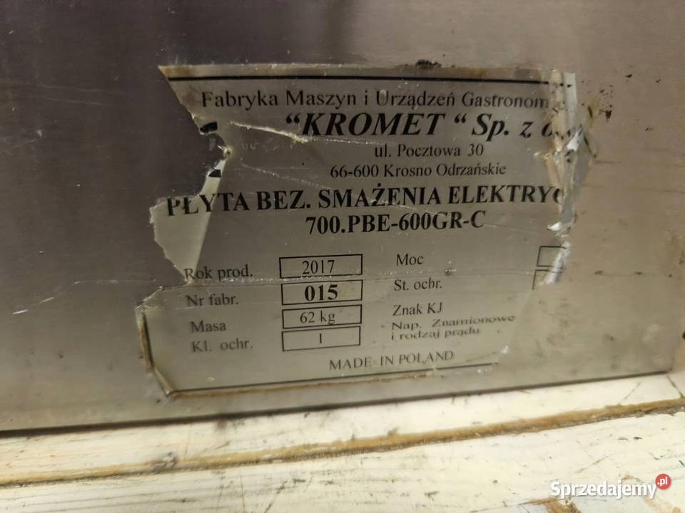 Płyta grillowa elektryczna 12 gładka i 12 Góra