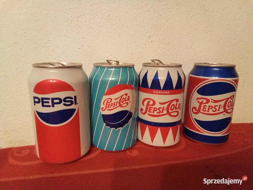 Zestaw replik pustych puszek pepsi z lata 40 Warszawa