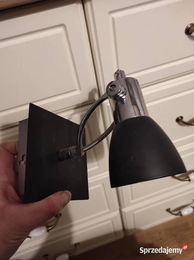Czarna lampa kinkiet ścienny sufitowy Olsztyn