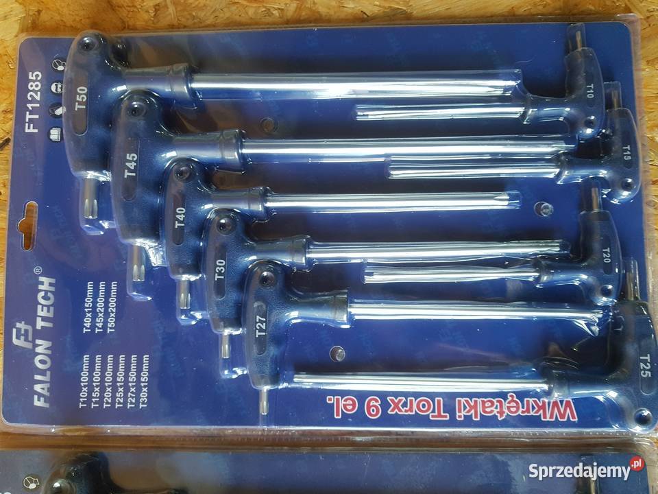 Klucze TORX wkrętaki z otworem TYP T 9 sztuk Głogowa sprzedam