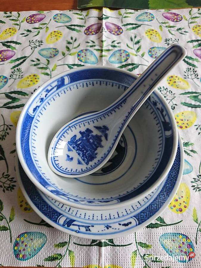 Miseczka talerzyk łyżka chińska porcelana Warszawa
