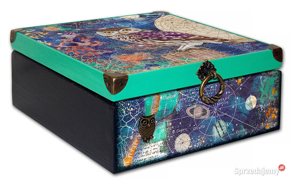 SZKATUŁKA pudełko drewniane Astrology Owl Bydgoszcz sprzedam