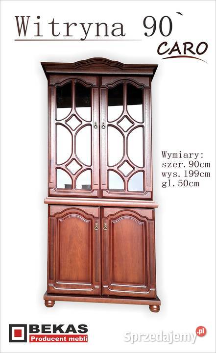 Prześliczna Witrynka 90 Caro Witryna Dąb Orzech Pozostałe